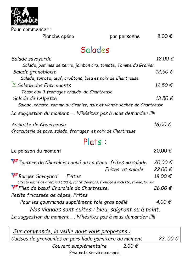 La Flambée - Menu Image 2